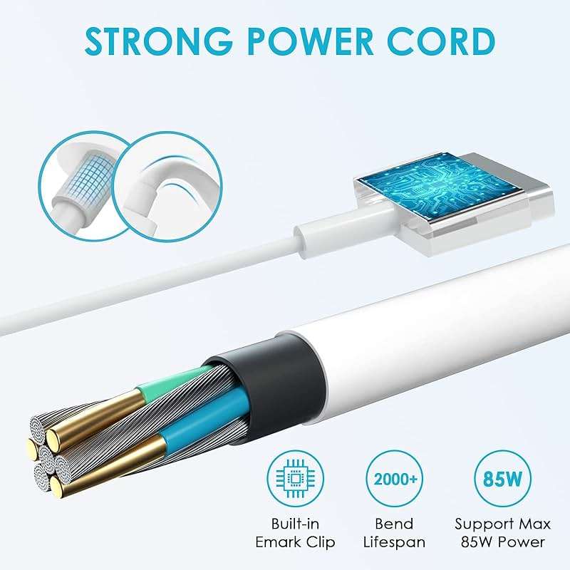 NSPENCM 85W Mac Book Pro Charger, Replacement AC 85w 2T-Tip Connector Power Adapter,Laptop Charger Compatible with MacBook pro & Mac Book Pro 13 inch-15 inch Retina After Mid 2012 - Image 5