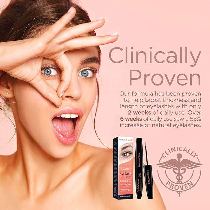 Natural Vine Eyelash Growth Serum: Lash Enhancing Serum with Advanced Formula to Boost Longer Fuller and Thicker Looking Lashes - Vegan & Cruelty-Free for Sensitive Eyes 3mL 3 Months Supply - Image 4