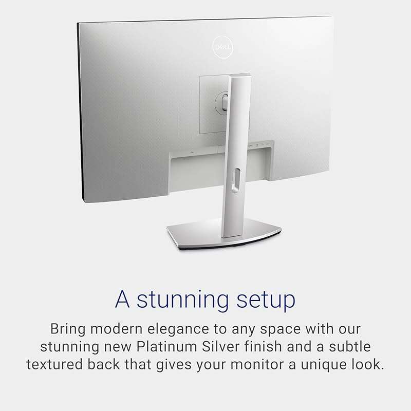Dell S2722DC Monitor - 27-inch WQHD (2560x1440) 75Hz 4Ms Display, AMD FreeSync, Built in Speaker, USB Type-C Connectivity, Height/Pivot/Swivel/Tilt Adjust - Platinum Silver - Image 3