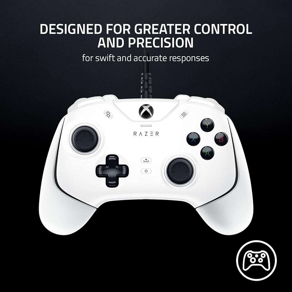 Razer Wolverine V2 Wired Gaming Controller for Xbox Series X|S, Xbox One, PC: Remappable Front-Facing Buttons - Mecha-Tactile Action Buttons and D-Pad - Trigger Stop-Switches - White - Image 2