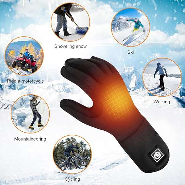 SAVIOR HEAT Heated Gloves, Battery Electric Heated Glove Liners for Men Women Ultra-Thin Hand Warmers Rechargeable Touchscreen Winter Gloves for Outdoor Sports, Black - Image 2