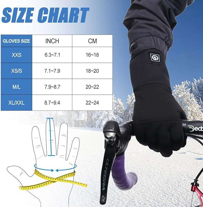 SAVIOR HEAT Heated Gloves, Battery Electric Heated Glove Liners for Men Women Ultra-Thin Hand Warmers Rechargeable Touchscreen Winter Gloves for Outdoor Sports, Black - Image 3