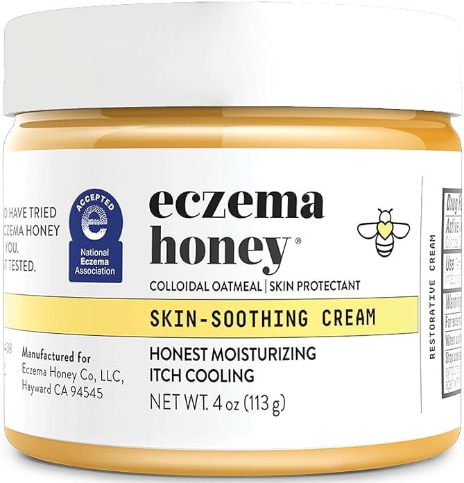ECZEMA HONEY Original Skin-Soothing Cream - Organic Hand & Body Eczema Relief - Natural Honey Lotion for Dry, Itchy, & Irritable Skin (4 Oz) - Product Image
