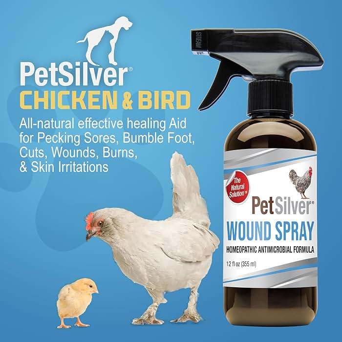 PetSilver Chicken Wound Spray for Chickens & Birds - Patented Silver Solution - Silver Spray for Wounds, Pecking Sores, Bumblefoot, Cuts, Burns, & Skin Irritations - Chicken Care - USA Made - 12 fl oz - Image 7