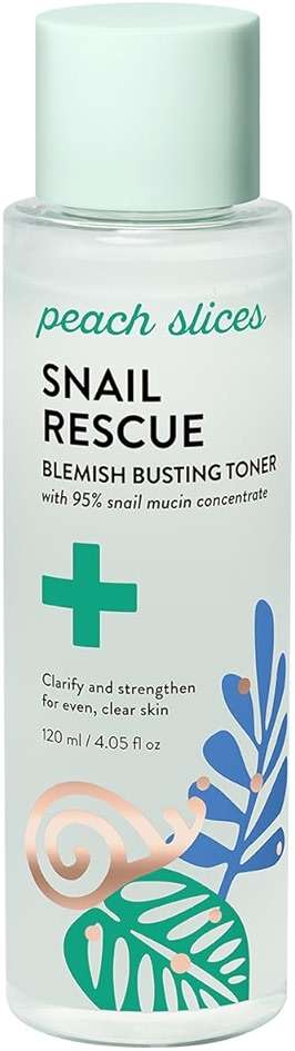 Peach Slices - Snail Rescue Blemish Busting Toner (4.05 oz) - 95% Snail Mucin Concentrate - Clarify, Strengthen, Balance - Hyaluronic Acid & CICA - Clean & Cruelty Free - Korean Skin Care & Beauty - Image 1