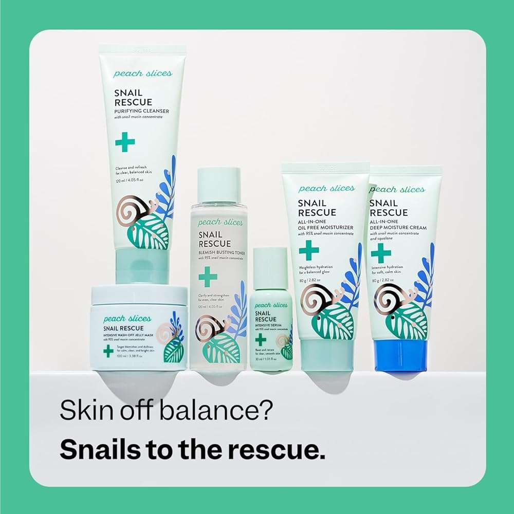 Peach Slices - Snail Rescue Blemish Busting Toner (4.05 oz) - 95% Snail Mucin Concentrate - Clarify, Strengthen, Balance - Hyaluronic Acid & CICA - Clean & Cruelty Free - Korean Skin Care & Beauty - Image 7