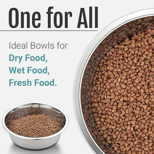 PEGYY11 Nonslip Stainless Steel Dog Bowls, 3.8 US Cup, 2 Count - Image 7