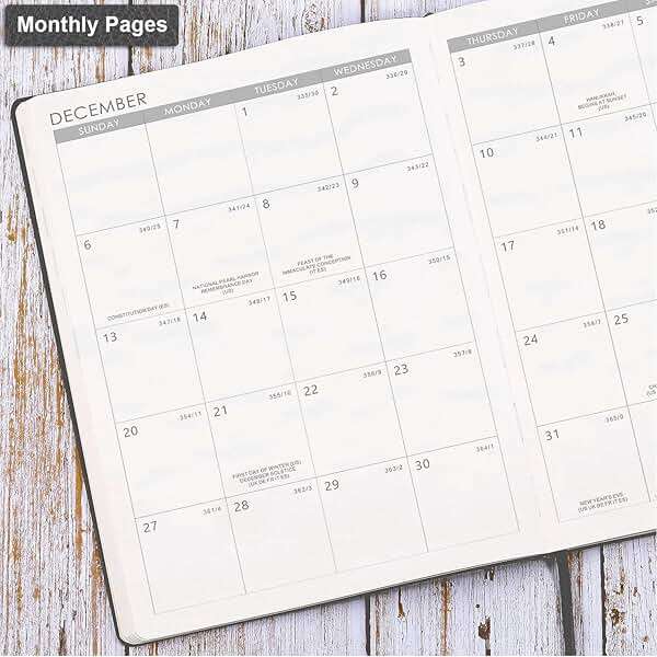 Planner 2026-2027 - 8.5" x 11" 2026-2027 Planner Weekly and Monthly, July 2026 - June 2027, Faux Leather Cover, Pen Holder, Pocket, 25 Notes Pages, A4 Premium Paper - Gray - Image 3