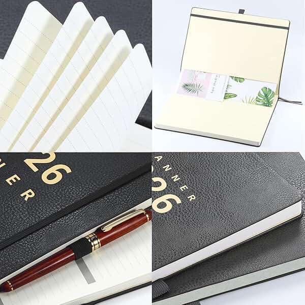 Planner 2026-2027 - 8.5" x 11" 2026-2027 Planner Weekly and Monthly, July 2026 - June 2027, Faux Leather Cover, Pen Holder, Pocket, 25 Notes Pages, A4 Premium Paper - Gray - Image 6