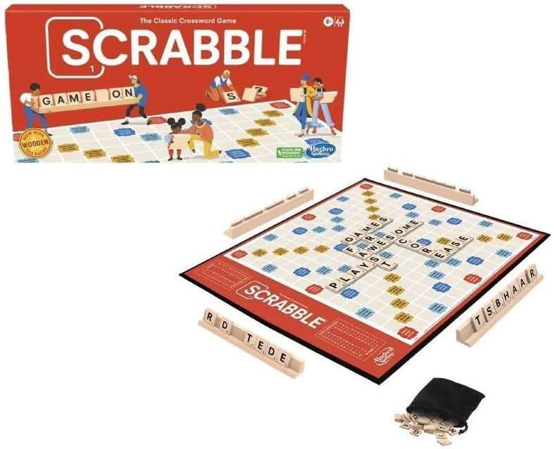 Hasbro Gaming Scrabble Board Game, Classic Word Games for Kids Ages 8 and Up, Fun Family Game for 2-4 Players, The Classic Crossword Game - Image 3