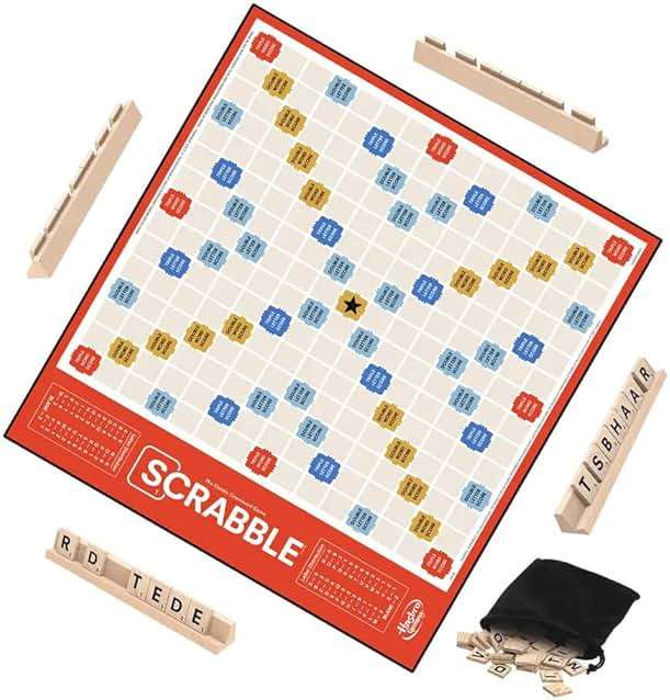 Hasbro Gaming Scrabble Board Game, Classic Word Games for Kids Ages 8 and Up, Fun Family Game for 2-4 Players, The Classic Crossword Game - Image 4