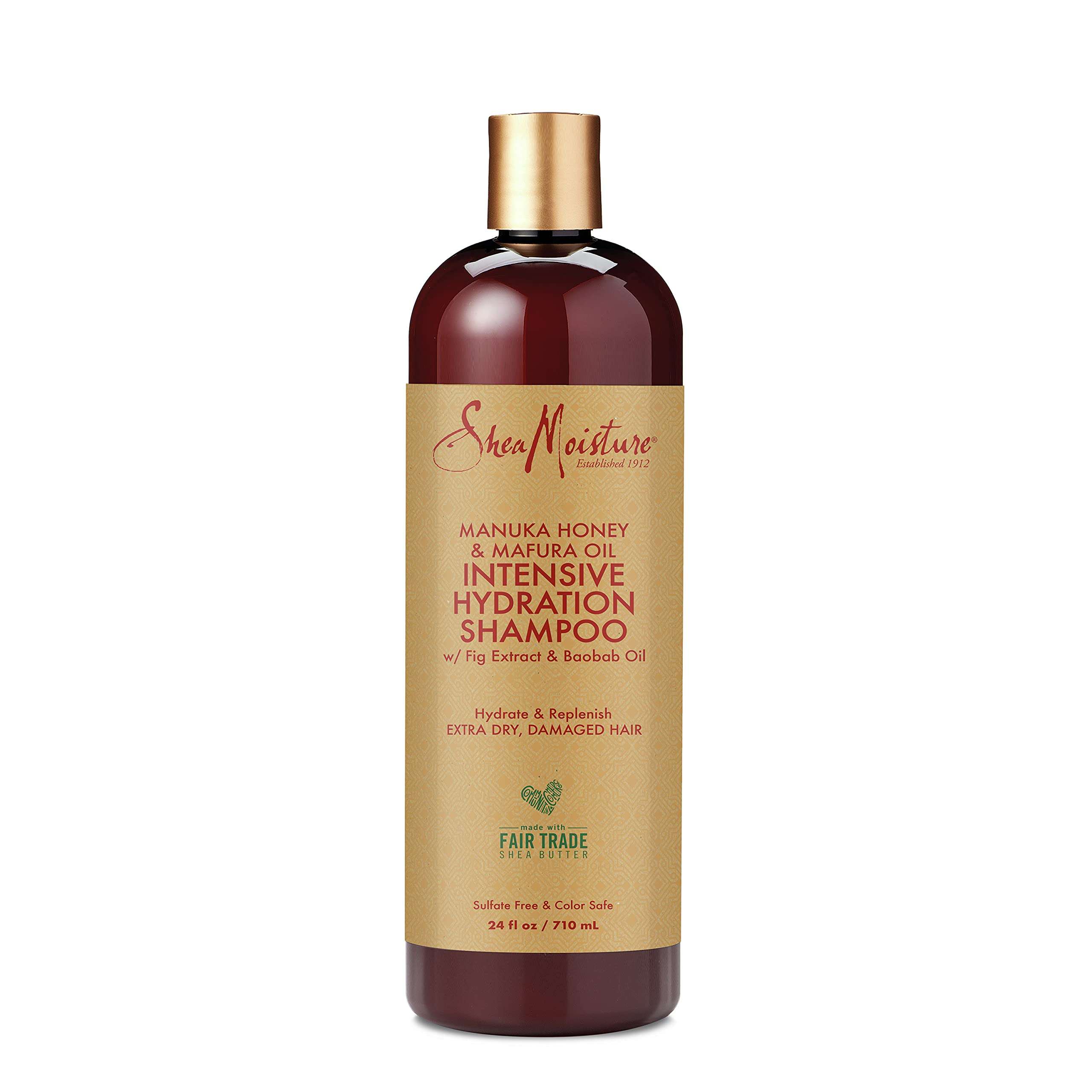 Shea Moisture Intensive Hydration Shampoo Manuka Honey & Mafura Oil, For Extra Dry, Damaged Hair, Sulfate-Free, 24 oz - Image 1