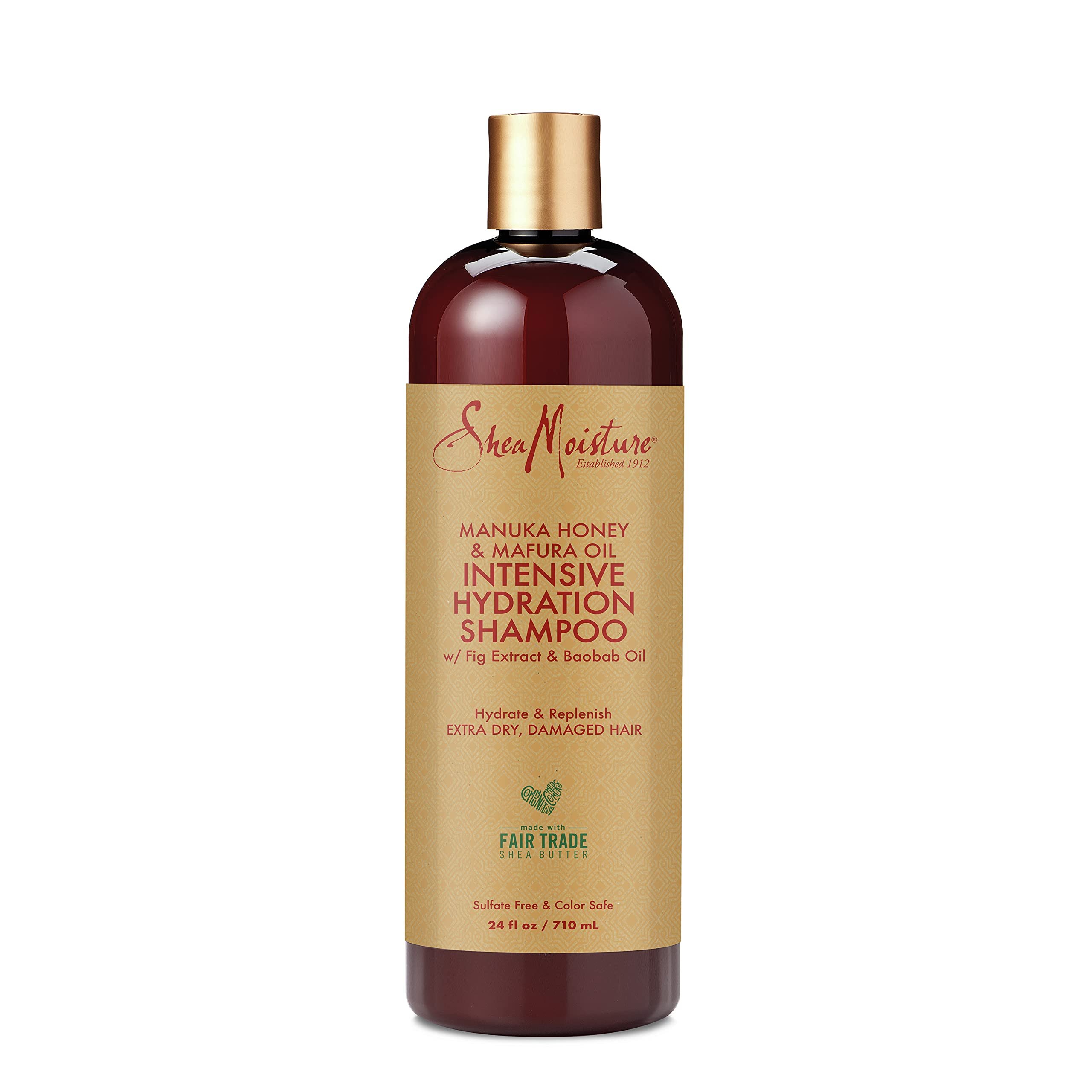 Shea Moisture Intensive Hydration Shampoo Manuka Honey & Mafura Oil, For Extra Dry, Damaged Hair, Sulfate-Free, 24 oz - Product Image