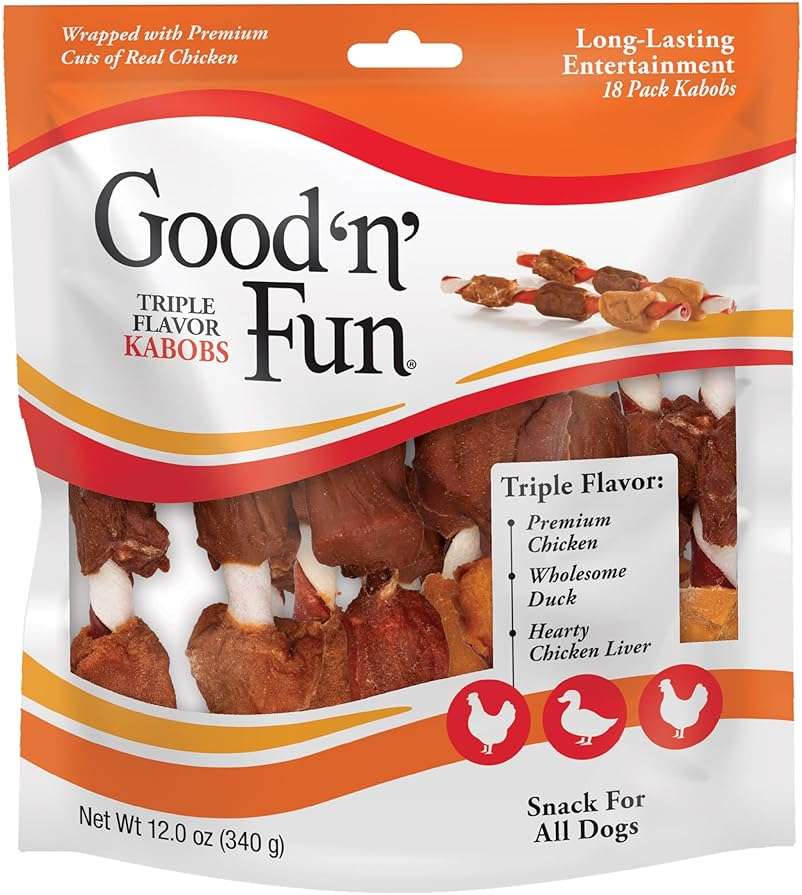 Good'n'Fun Triple Flavored Rawhide Kabobs for Dogs, 12 Oz (3 Pack) - Image 2