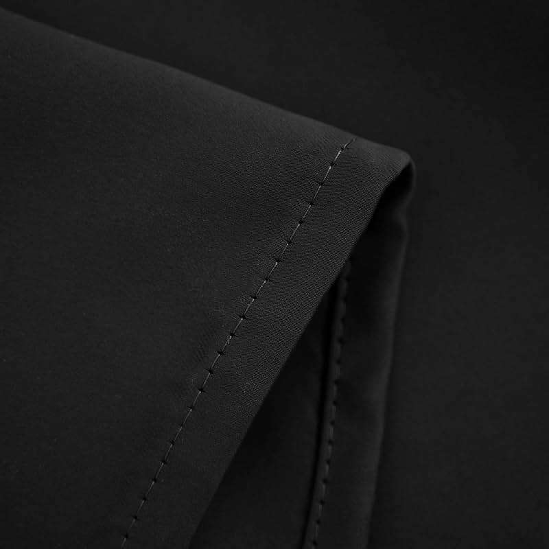 Pickluc 24 Inch Long Tier Curtains for Small Window Treatment, Short Blackout Curtain with Rod Pocket - Half Window Curtains for Kitchen, Cabinet, Basement, Camper, 2 Panels, Black, 30 Inches Wide - Image 5