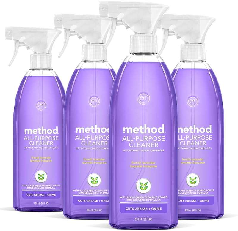 Method All-Purpose Cleaner Spray, French Lavender, Perfect for Most Counters, Tiles and More, 28 Fl Oz, (Pack of 4) - Image 1