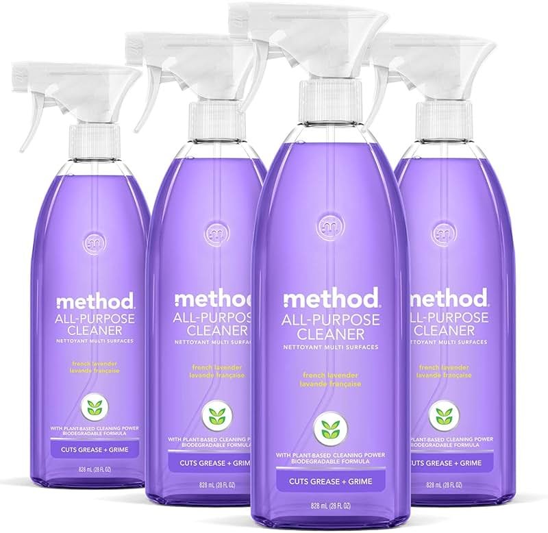 Method All-Purpose Cleaner Spray, French Lavender, Perfect for Most Counters, Tiles and More, 28 Fl Oz, (Pack of 4) - Product Image