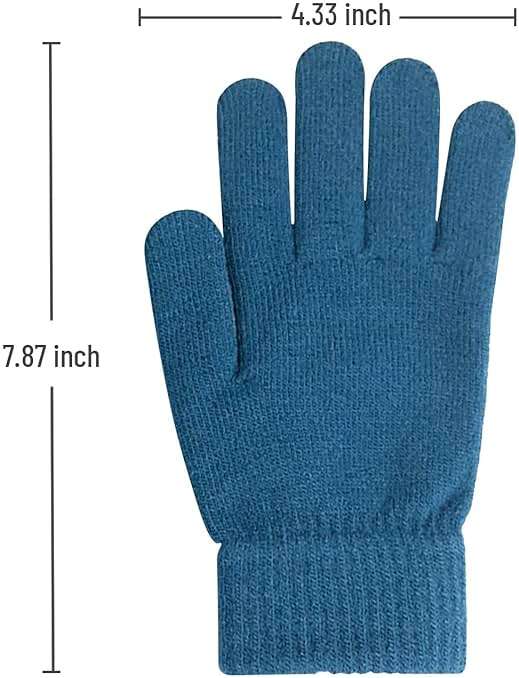 GOLEDLF Winter Magic Gloves for Adults, 5 Pairs of Stretchy Knit Warm Gloves for Men, Women and Teens - Image 6