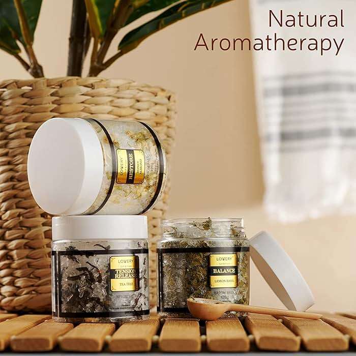 Gifts for Women Who Have Everything Spa Gift Basket, Epsom Bath Salts Gift Basket Set, Self Care Salt W/Essential Oil, Gifts for Mom, Her, Lavender, Eucalyptus, Lemon, Coconut, Tea Tree, Honey Almond - Image 3