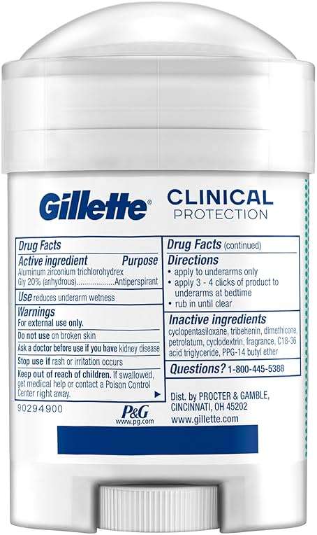 Gillette Clinical Antiperspirant and Deodorant for Men, 72hr Sweat & Odor Protection, Long Lasting Freshness, Anti-White Mark Technology, Soft Solid, Ultimate Fresh Scent, 1.7 oz (Pack of 3) - Image 13