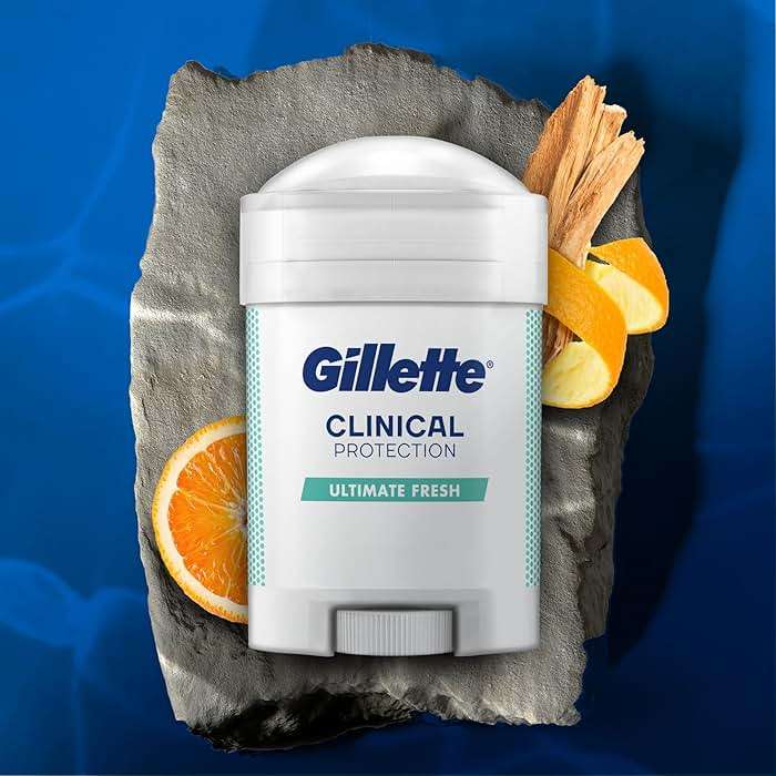 Gillette Clinical Antiperspirant and Deodorant for Men, 72hr Sweat & Odor Protection, Long Lasting Freshness, Anti-White Mark Technology, Soft Solid, Ultimate Fresh Scent, 1.7 oz (Pack of 3) - Image 10