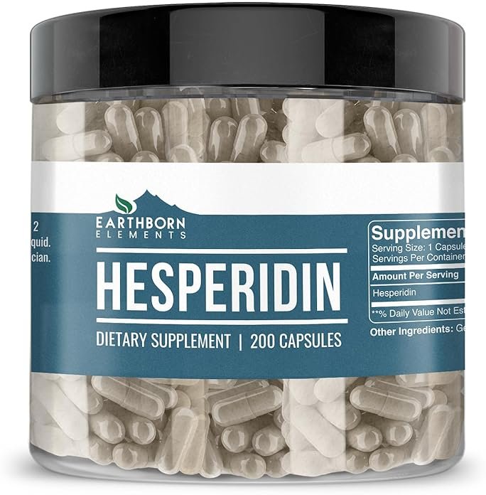 Earthborn Elements Hesperidin 200 Capsules, Pure & Undiluted, No Additives - Product Image