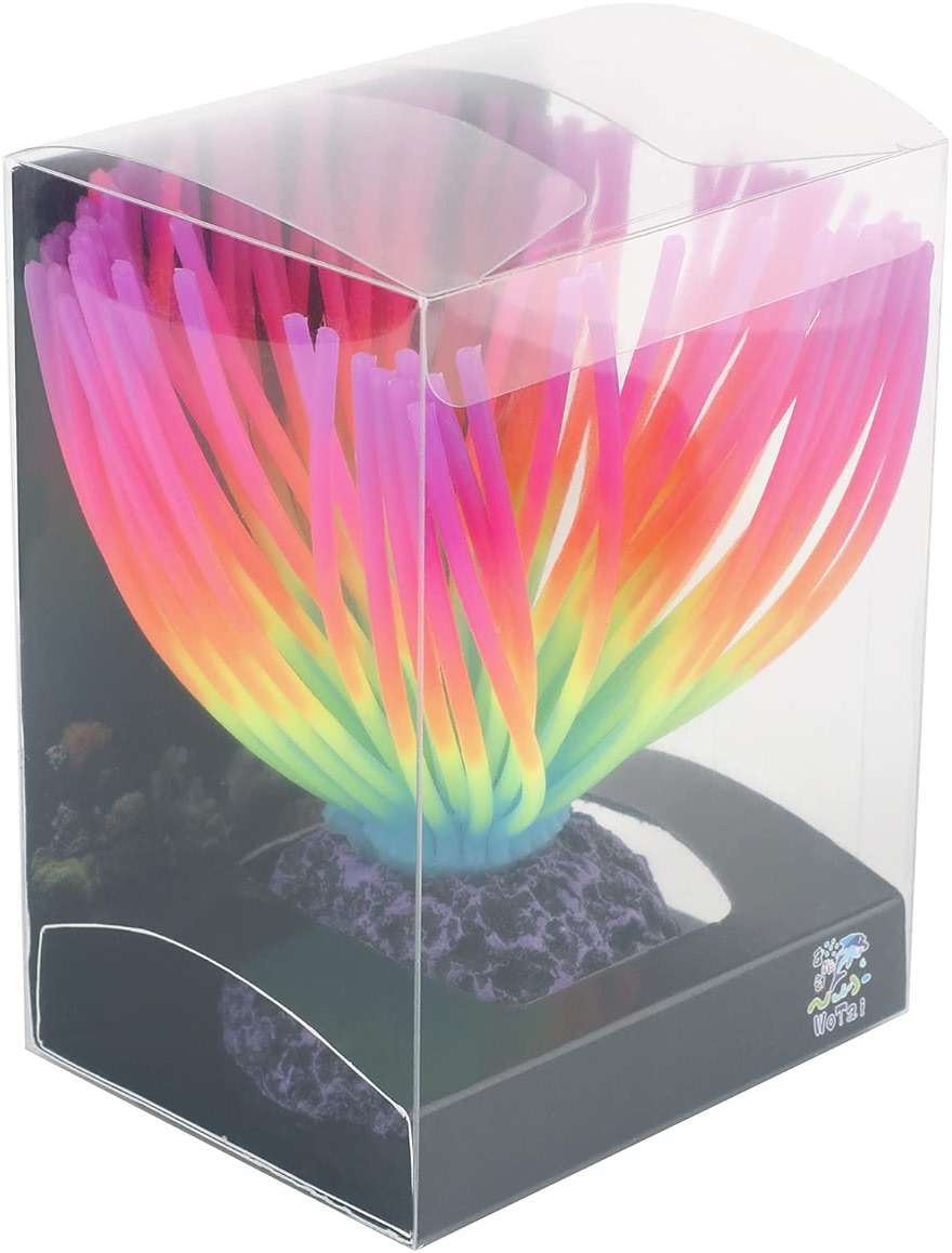 Uniclife Aquarium Imitative Rainbow Sea Urchin Ball Artificial Silicone Ornament with Glowing Effect for Fish Tank Landscape Decoration - Image 6