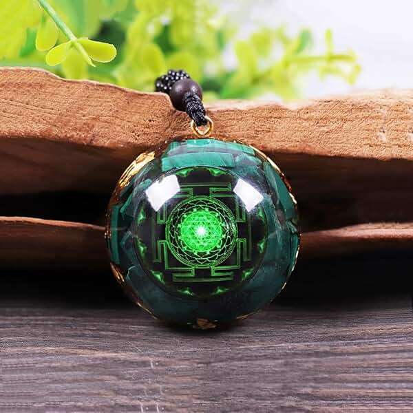 Day Day Up Orgonite Pendant Malachite Green Crystal Orgone Pendant Necklace Reiki Spiritual Healing Energy Jewelry For Women (1) - Image 2