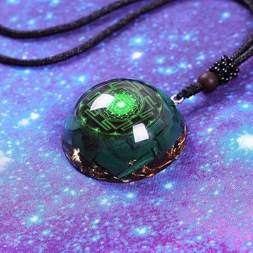 Day Day Up Orgonite Pendant Malachite Green Crystal Orgone Pendant Necklace Reiki Spiritual Healing Energy Jewelry For Women (1) - Image 4