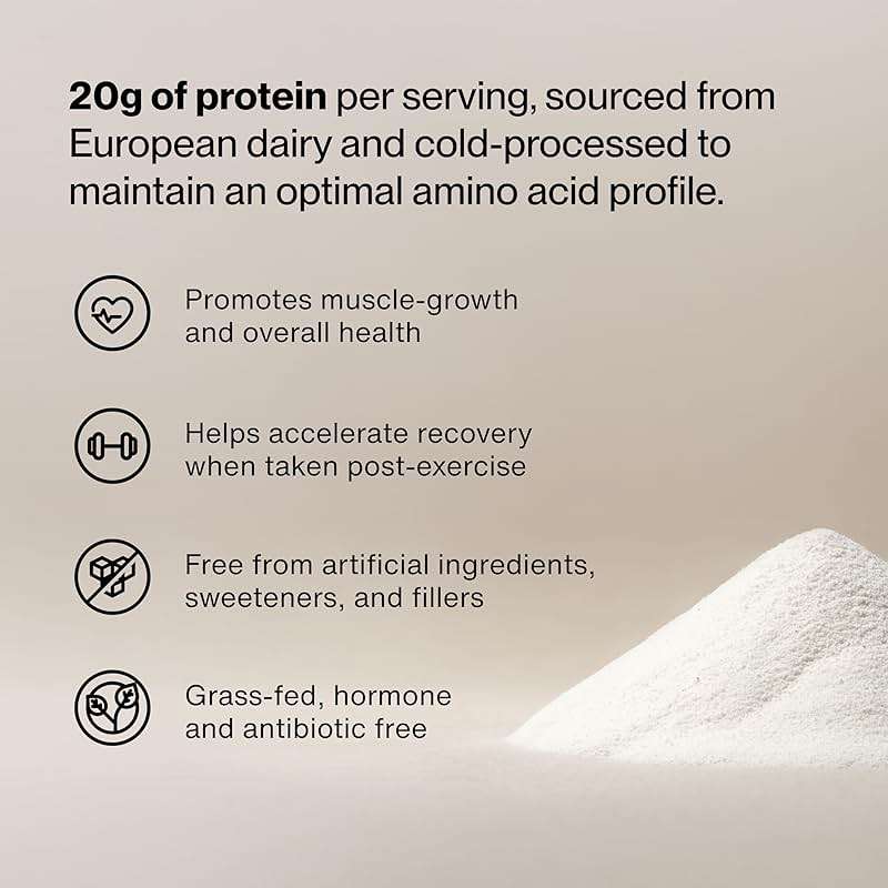 Momentous Essential Grass-Fed Whey Protein Powder - 20 g Whey Isolate Protein - NSF Certified for Sport - Gluten-Free - 25 Servings for Essential Everyday Use - Vanilla - Package May Vary - Image 3