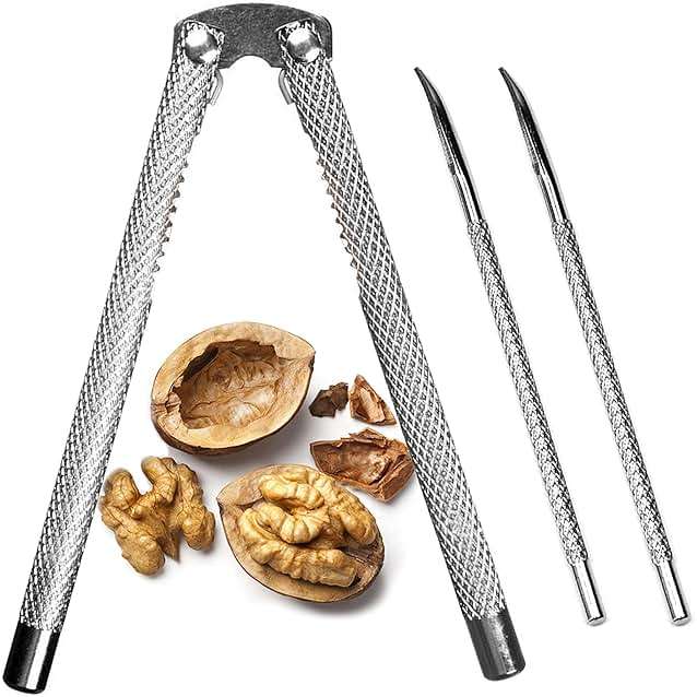 Nut Cracker Set, Nutcracker Tool, Lobster or Crab Cracker | Heavy Duty Metal Nut Cracker For Walnuts, Pecans & Almonds. Dual Purpose Seafood Cracker Tool For Crab Legs & Shellfish. - Image 1