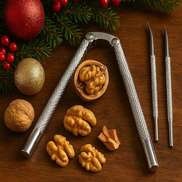 Nut Cracker Set, Nutcracker Tool, Lobster or Crab Cracker | Heavy Duty Metal Nut Cracker For Walnuts, Pecans & Almonds. Dual Purpose Seafood Cracker Tool For Crab Legs & Shellfish. - Image 2