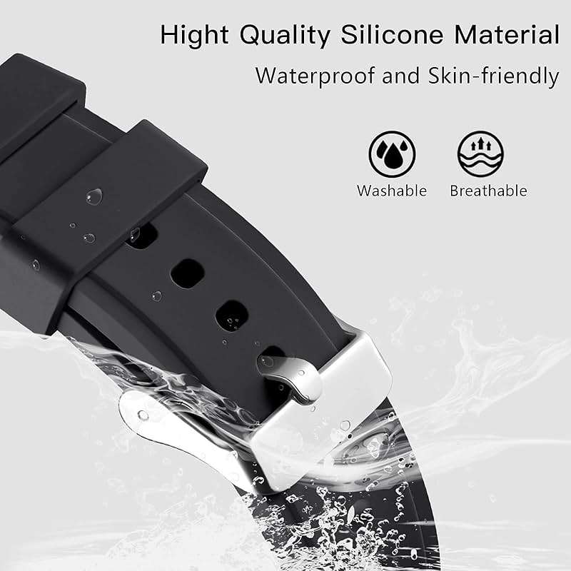 Lerobo No Gap Band Compatible With Samsung Galaxy Watch 7 5 4 6 (44mm 40mm), Watch 5 Pro (45mm), 4 Classic (46mm 42mm) - 20mm Quick Release Sport Replacement for Women Men - Image 3