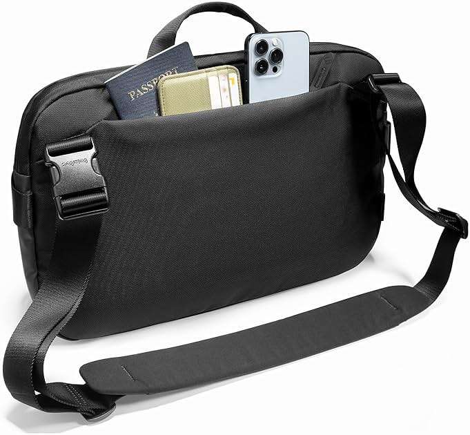 tomtoc Compact EDC Sling Bag 3L-10L, Minimalist Crossbody Bag Chest Shoulder Pack for Men Women, X-pac/Recycled Polyester - Image 4