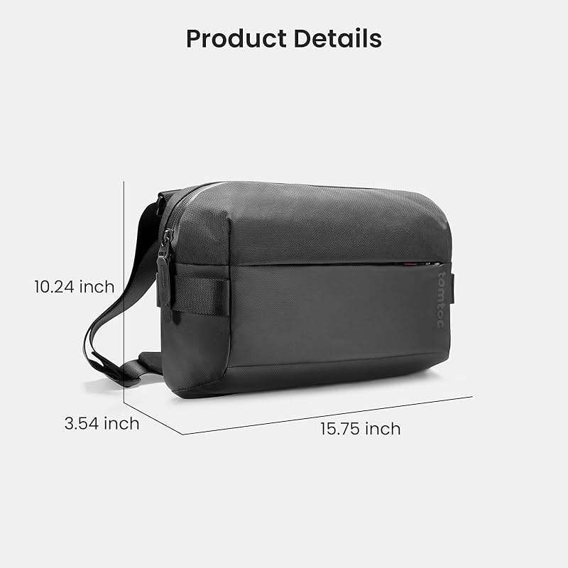 tomtoc Compact EDC Sling Bag 3L-10L, Minimalist Crossbody Bag Chest Shoulder Pack for Men Women, X-pac/Recycled Polyester - Image 8