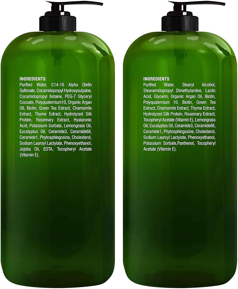 MAJESTIC PURE Biotin Shampoo and Conditioner Set - With Essential Oils & Ceramides - Helps Hair Growth, Thickening, Dry & Colored Hair - Sulfate Free - For All Hair Types - Men & Women - 16 fl oz each - Image 7