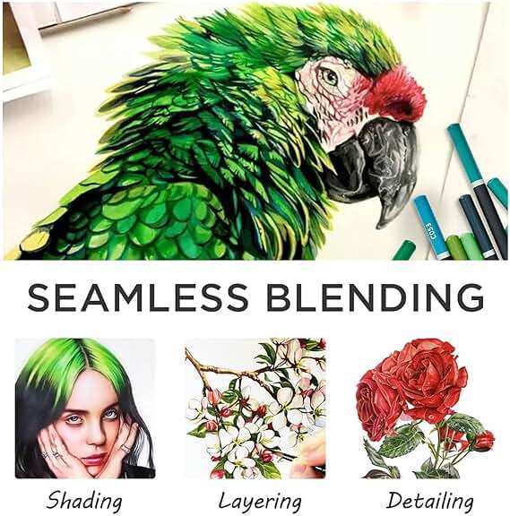 PRINA Art Supplies 120 Colors Colored Pencils Set for Adults Coloring Books with Sketchbook, Professional Vibrant Artists Coloring Pencils for Drawing Sketching Blending Shading, Soft Core Oil Based - Image 3