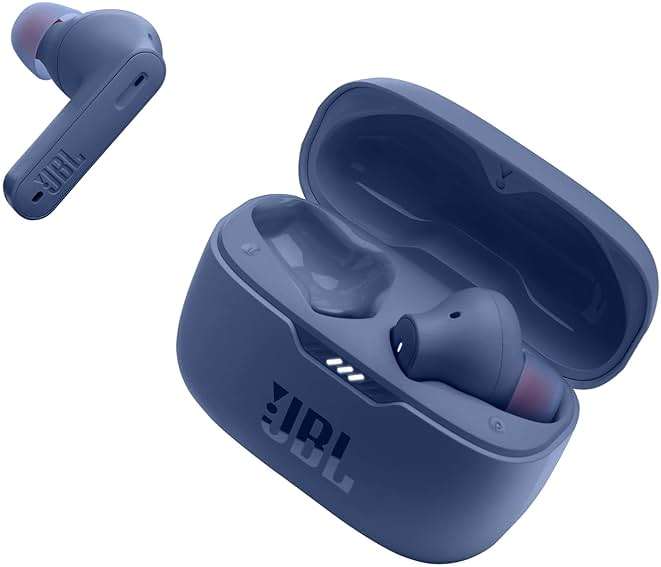JBL Tune 230NC TWS - True Wireless In-Ear Headphones, Active Noise Cancelling with Smart Ambient, JBL Pure Bass Sound, 4 mics for perfect voice calls, IPX4, 40Hrs of battery life (Blue) - Image 1