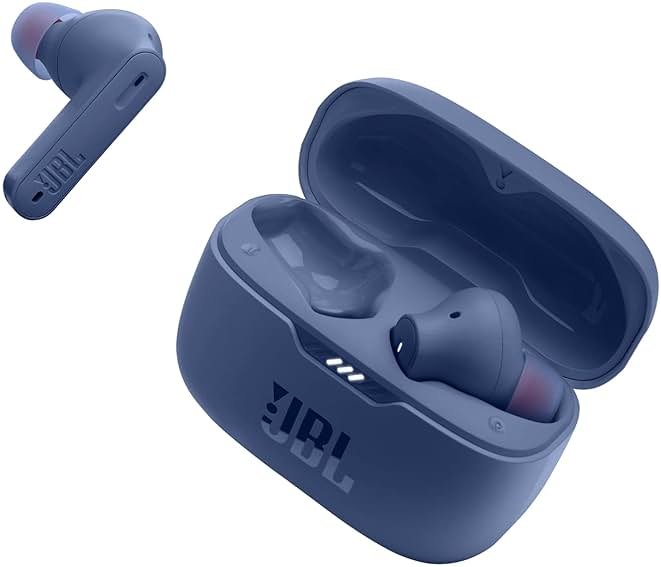 JBL Tune 230NC TWS - True Wireless In-Ear Headphones, Active Noise Cancelling with Smart Ambient, JBL Pure Bass Sound, 4 mics for perfect voice calls, IPX4, 40Hrs of battery life (Blue) - Product Image