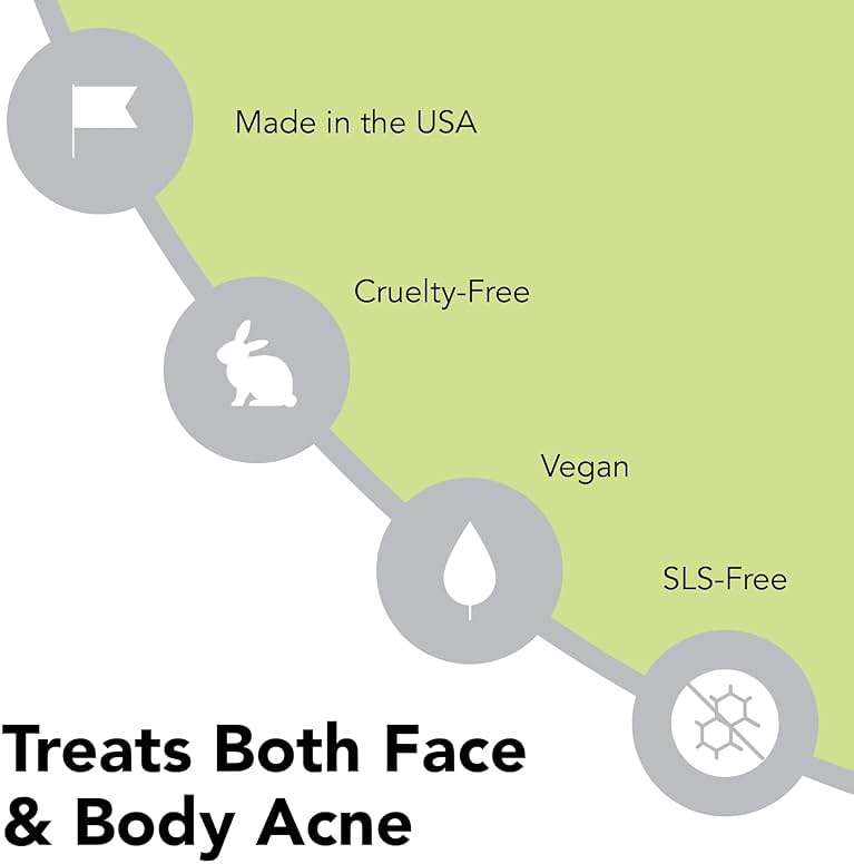 humane Benzoyl Peroxide Acne Body Wash - 10% Maximum-Strength Face, Skin, Butt, and Back Acne Treatment - 16 Fl Oz - Dermatologist-Tested Non-Foaming Acne Face Wash Cleanser - Vegan, Cruelty-Free - Image 5