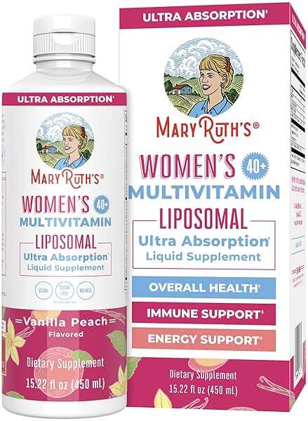 MARYRUTH'S Multivitamin Liposomal for Women 40+ | Womens Multivitamin Liposomal | Immune Support Supplement | Menopause Support| Methylated Multivitamin | Vegan | Sugar Free | Non-GMO | 15.22 Fl Oz - Image 1