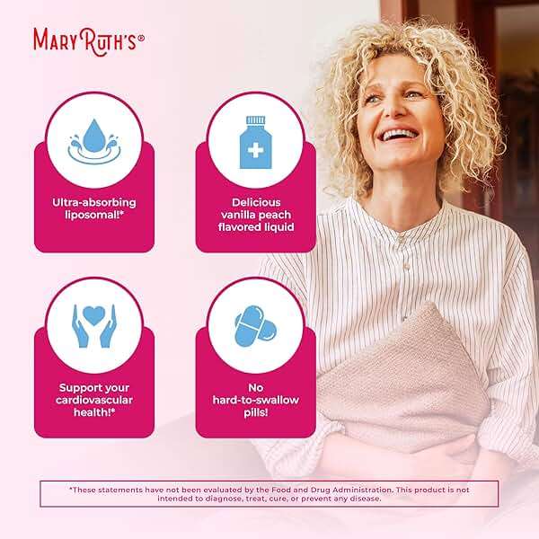 MARYRUTH'S Multivitamin Liposomal for Women 40+ | Womens Multivitamin Liposomal | Immune Support Supplement | Menopause Support| Methylated Multivitamin | Vegan | Sugar Free | Non-GMO | 15.22 Fl Oz - Image 6