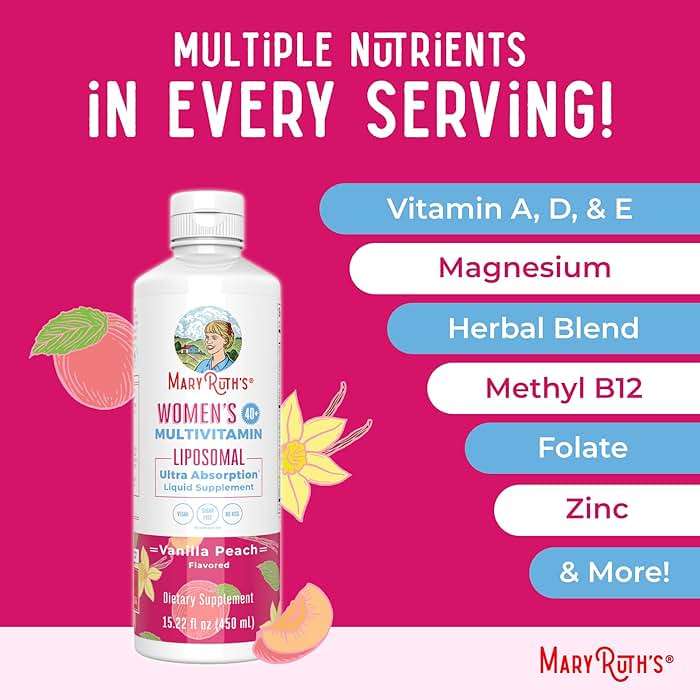 MARYRUTH'S Multivitamin Liposomal for Women 40+ | Womens Multivitamin Liposomal | Immune Support Supplement | Menopause Support| Methylated Multivitamin | Vegan | Sugar Free | Non-GMO | 15.22 Fl Oz - Image 7