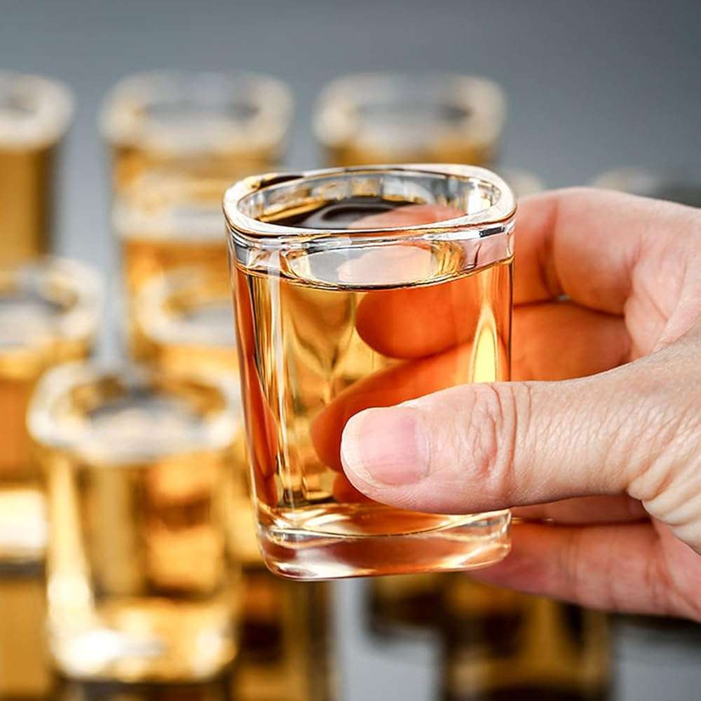 Encheng Shot Glasses Set with Heavy Base,2.2 oz Mini Square Whiskey Shot Glasses bulk, 40 pack Clear Espresso Shot Glass for Whiskey and Liqueurs,Ideal for Christmas,Halloween and Thanksgiving - Image 2