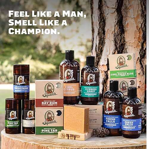 Dr. Squatch Basic Squatch Forest Pack - Pine Tar and Birchwood Breeze - Handmade Bar Soap With Organic Oils, Soap Gripper and Saver - Image 6
