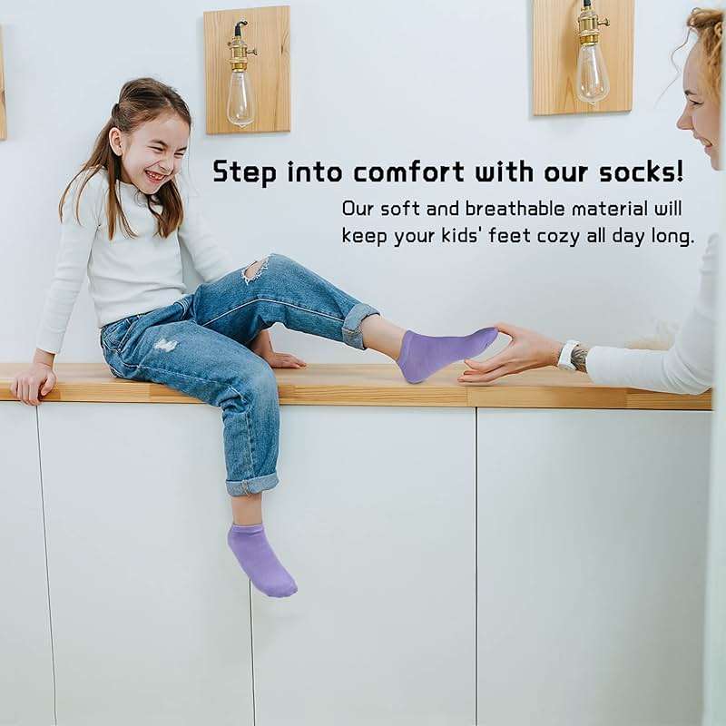 SPTRAMLE Kids Socks - 25 Pairs Toddler Ankle Socks Set, Low Cut for Boys & Girls (0-14 Years Old) - Image 5