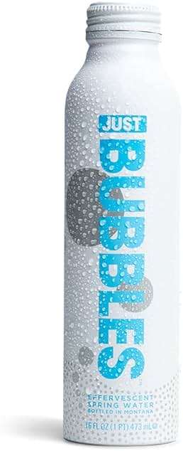 JUST Bubbles - Pure Premium Sparkling Spring Water in a Fully Recyclable Reusable Eco-Friendly Bottle - 100% Mountain-Sourced Carbonated Water with Naturally Occurring Minerals, 16 Fl Oz (Pack of 12) - Image 2