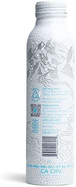 JUST Bubbles - Pure Premium Sparkling Spring Water in a Fully Recyclable Reusable Eco-Friendly Bottle - 100% Mountain-Sourced Carbonated Water with Naturally Occurring Minerals, 16 Fl Oz (Pack of 12) - Image 3
