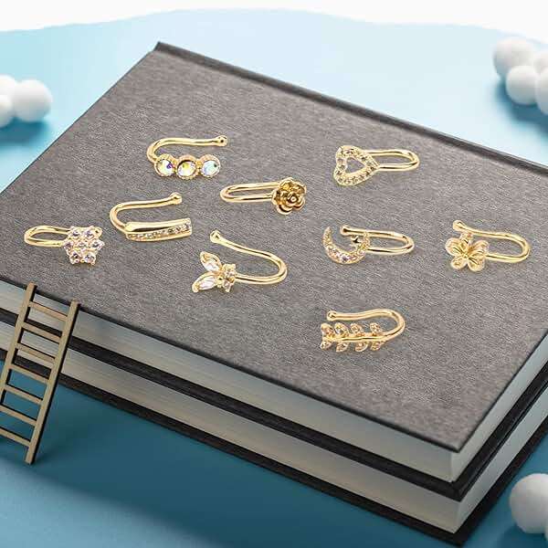 CrazyPiercing Fake Nose Ring CZ African Nose Cuffs Gold/Silver/Rose Gold Faux Septum Nose Rings Clip on Nose Jewelry for Woman Non Pierced Jewelry - Image 6