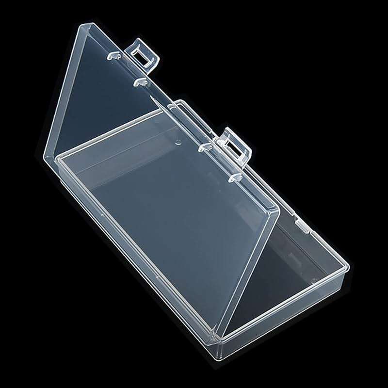 Thintinick 8 Pack Rectangular Clear Plastic Storage Containers | 6.5 x 3.74 x 1.18 inch, Hinged Lid, For Beads and Small Craft Items - Image 3